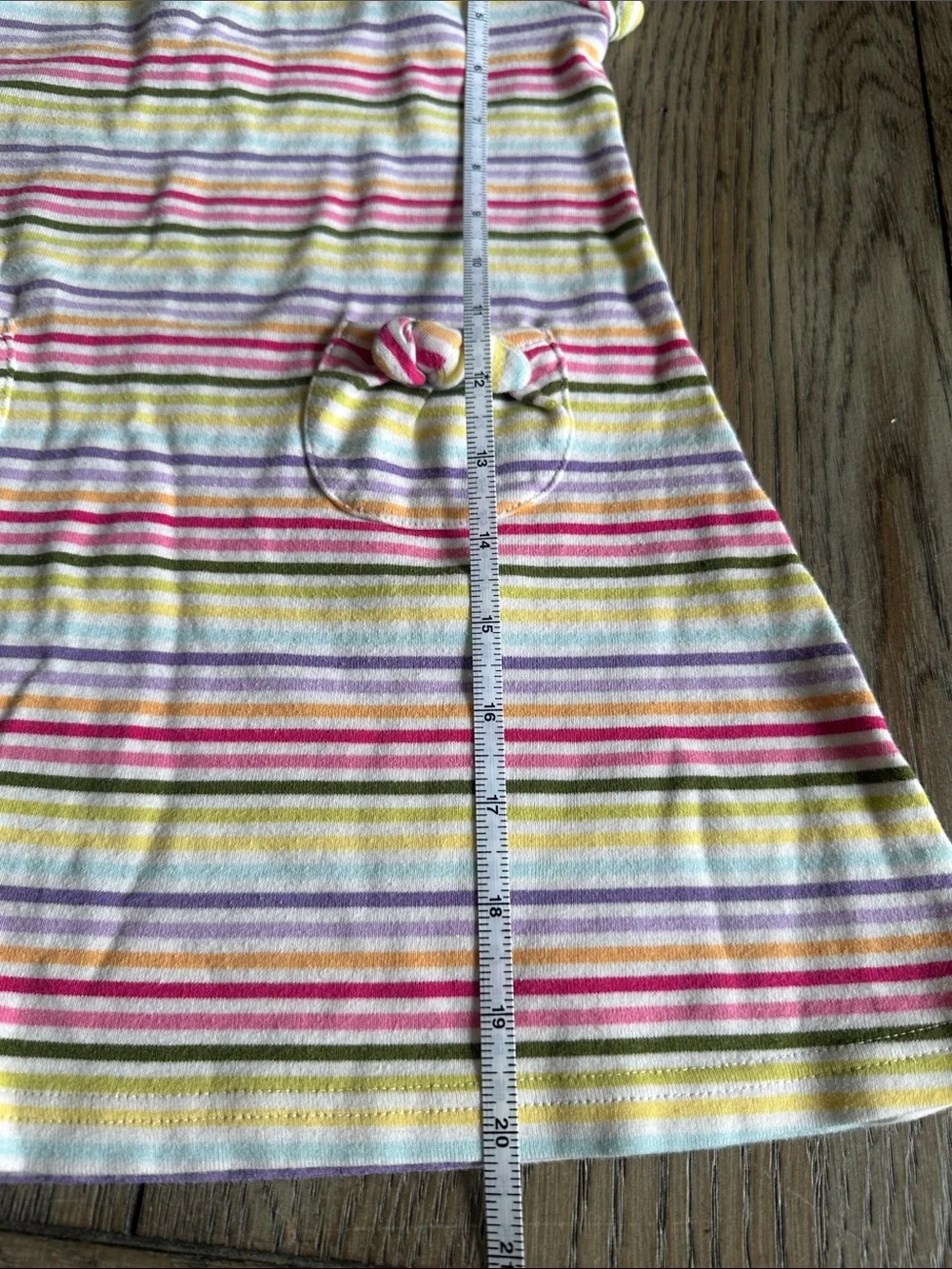 Gymboree Girls Pastel Rainbow Striped Pocket Dress Size 5